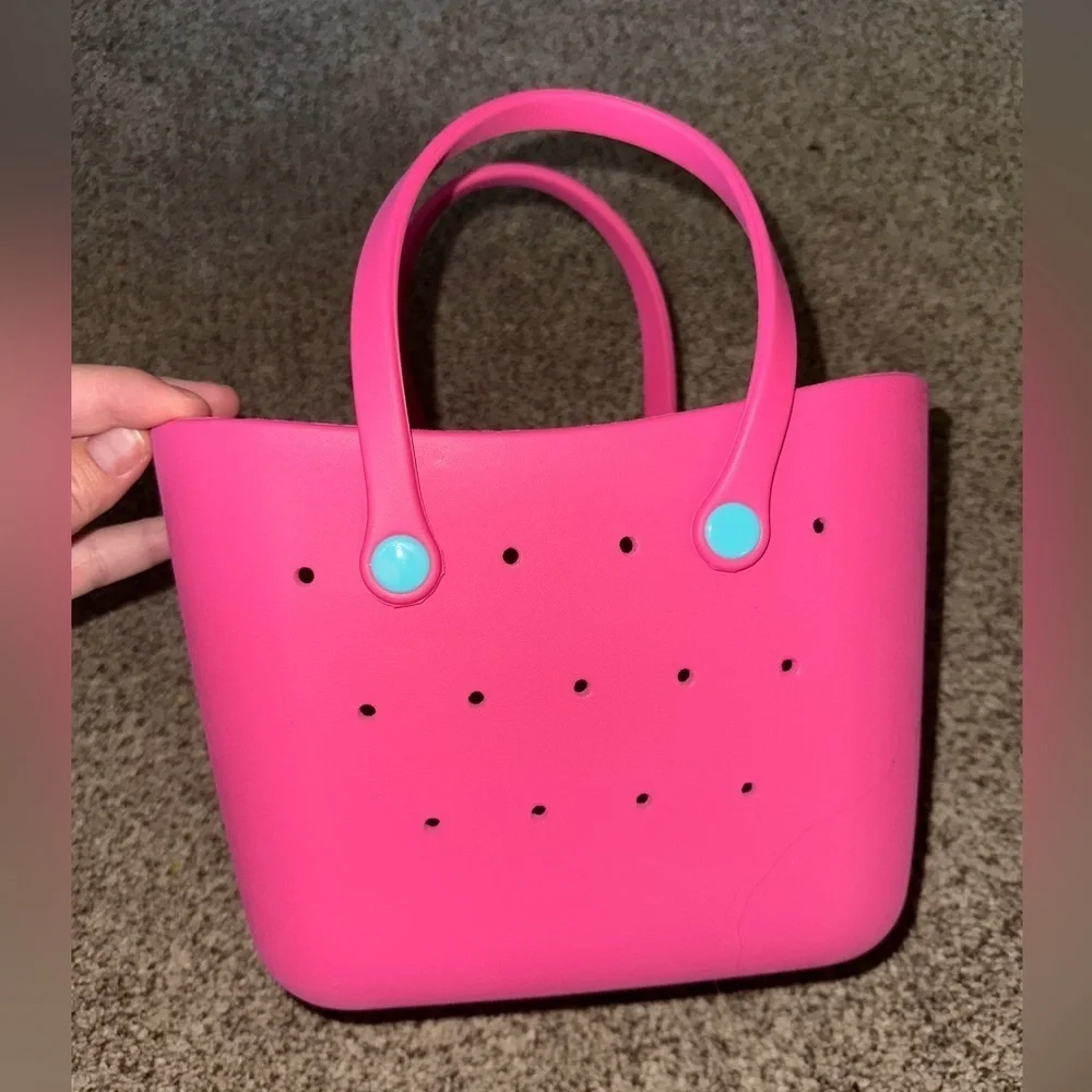 Kids Barbie Pink Tote with Decorative Patches